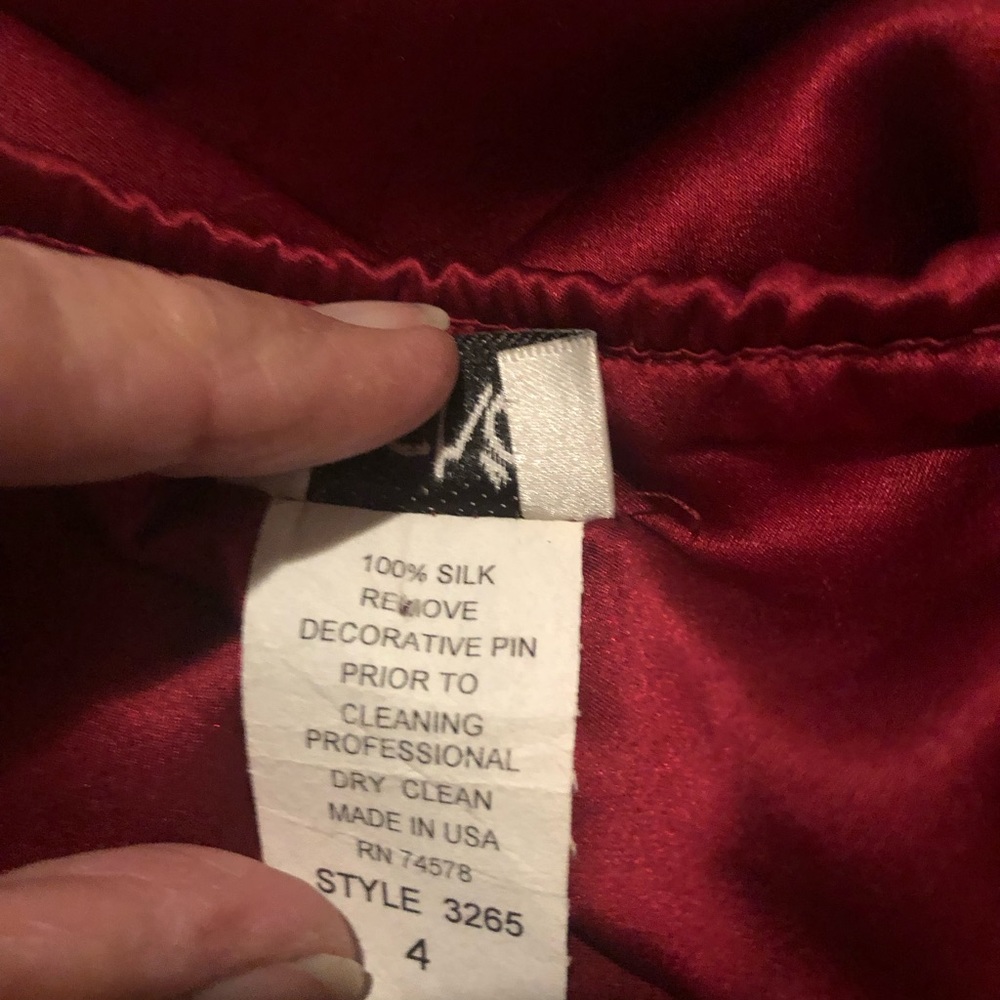 Cache Silk Vintage Dress Red Size 4 - Picture 7 of 15